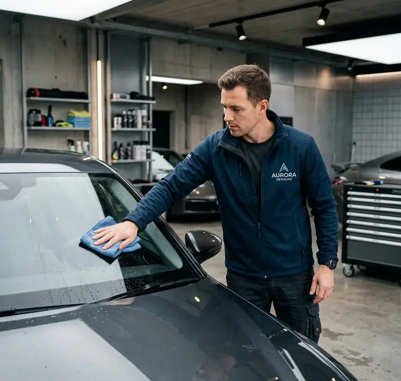 Wiping windshield