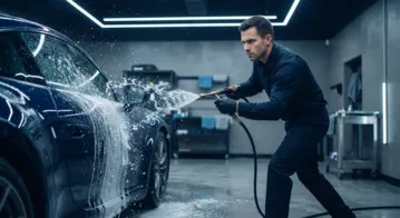 Power Washing Car